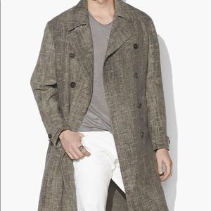 John Varvatos Collection Linen Trench 52 EU 42 usa